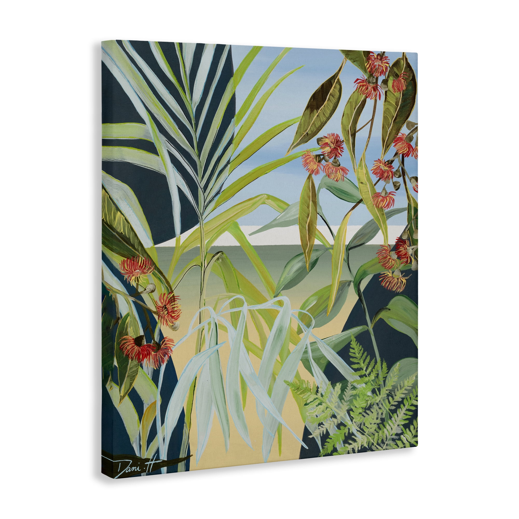 Stupell Industries Coastal Morning Leaves Canvas Wall Art, design by Dani Heyward