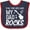 Navy and Red, variant on Inktastic For the Record, My Dad Rocks Boys or Girls Baby Bib