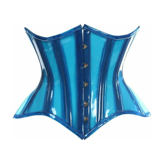 Lavish Blue Clear Curvy Underbust Waist Cincher Corset