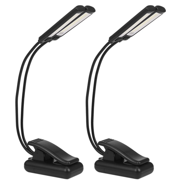 2X Lampe à Clip pour Musique - Sans Scintillement, Entièrement Réglable, 6 Niveaux de Luminosité