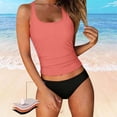thumbnail image 2 of BOOMNY Womens Leakproof Tankini Sets 2 Peice Menstrual Swimsuit For Women Solid Color Swimwear Lightweight Low Rise Cozy Soft Bathing Suits, 2 of 7