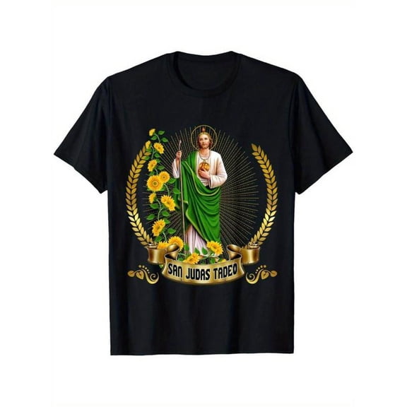 Funny San Judas de Tadeo: Mexico's Defender of Lost Causes T-Shirt100% Cotton