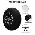 thumbnail image 2 of Salouo Lilies Flowers Print Spare Tire Cover 14-17 inch Spare Tire Protector Universal Tough Tire Wheel Cover for Trailer SUV and Truck-16 inch, 2 of 6