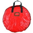 thumbnail image 2 of Sac de Rangement pour Couronne, Sac de Rangement de Noël Rond Rouge pour Maison pour Fête pour Bureau, 2 of 7