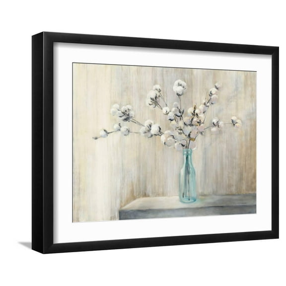 Art.com Cotton Bouquet Art Print by Julia Purinton, Black Frame Wall Art, 21" x 17"