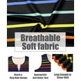 thumbnail image 2 of CASSIE LIZ Plus Size Women's Rainbow Striped Black Tank Tops 2X V Neck Sleeveless Pullover Loose Summer Shirts 2XL 18W 20W, 2 of 3