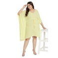 thumbnail image 3 of Oussum Robe Tunique Lurex Courte Ajustable pour Femmes Grande Taille, Jaune, 3 of 7