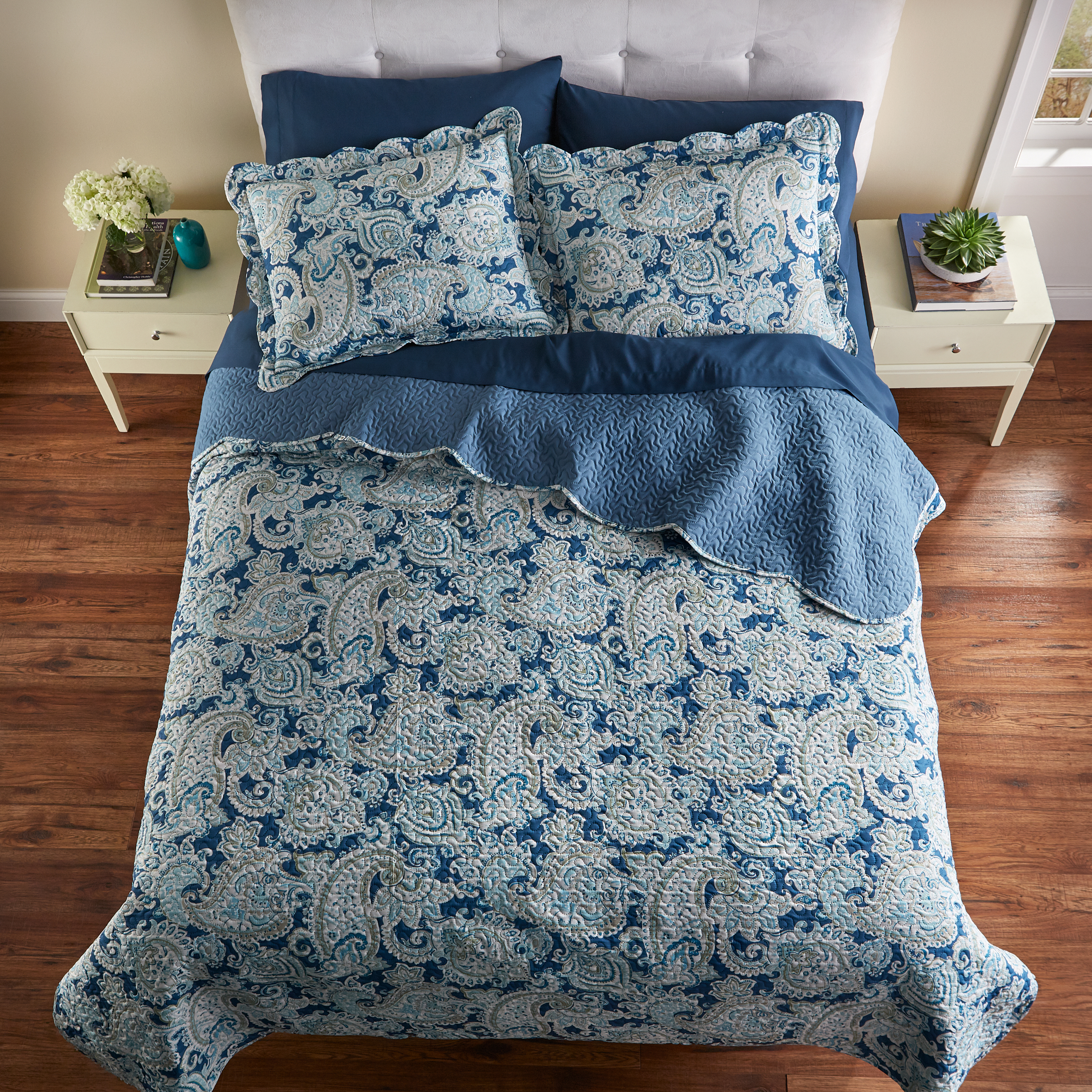 Brylanehome Bh Studio Paisley 3Pc. Microfiber Quilt Set