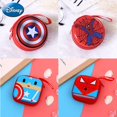 thumbnail image 2 of Monedero de Spiderman Capitán América, billetera con Cable para auriculares, caja de almacenamiento de datos, bolsa de monedas con cremallera de dibujos animados, Mini bolsa de regalo para niños4CHINA Fivean unisex, 2 of 2