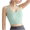 thumbnail image 4 of Wireless Bras for Women Support Back-Smoothing Bra Feature V-Neck T-Shirt Bra Style W-1806 Hook and Eye Closure Exercise Bras Green-b M, 4 of 6