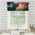 thumbnail image 3 of Wolf Printed Window Curtains Valances for Kitchen Colorful Galaxy Mountain Forest Wildlife Animals Howling Rod Pocket Valances for Bedroom Living Room Dining Room 54 by 18 in, 1 Panel, 3 of 6