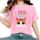thumbnail image 1 of Camisetas de Cuello de Tripulación de Manga Corta para Mujeres Carta Impresa Camiseta 95% Poliéster 5% Spandex, Manga Corta Cuello Redondo Top Casual para Diario, 1 of 5