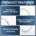 thumbnail image 4 of Unique Bargains Car Wheel Hub Centric Rings Wheels Center Shaft Shock Absorbing Hubrings Aluminium Alloy Silver Tone Durable OD 78.1mm to ID 69.1mm, 4 of 7