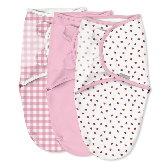 Manta de arrullo para bebé SwaddleMe 0-3 meses, paquete de 3, algodón