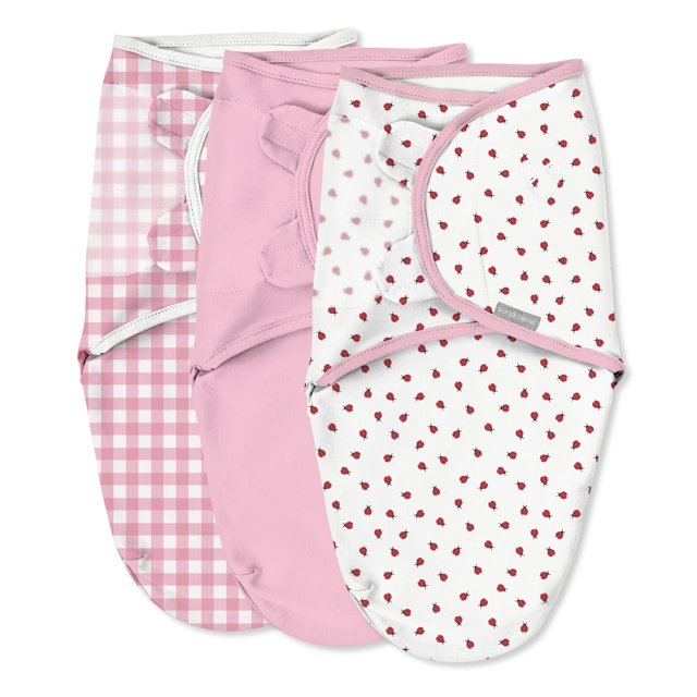 Manta de arrullo para bebé SwaddleMe 0-3 meses, paquete de 3, algodón