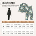 thumbnail image 4 of Fuzoiu Eggs Toast Bacon And Arugula Print Women's Long-Sleeved Pajama,Lounge Button Down Nightwear,Womens Notch Collar Pajama Set-Medium, 4 of 7
