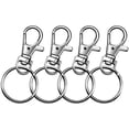 thumbnail image 2 of 30 pcs Porte-clés, Métal Polissage Keychain de Crochets Anneaux Détachables avec Mousquetons Pivotants pour Clés, 2 of 5