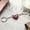 Wine Red, variant on 2pcs Love Heart Brick Keychain Elements Key Ring Birthday Jewelry Gift>-Dark Green