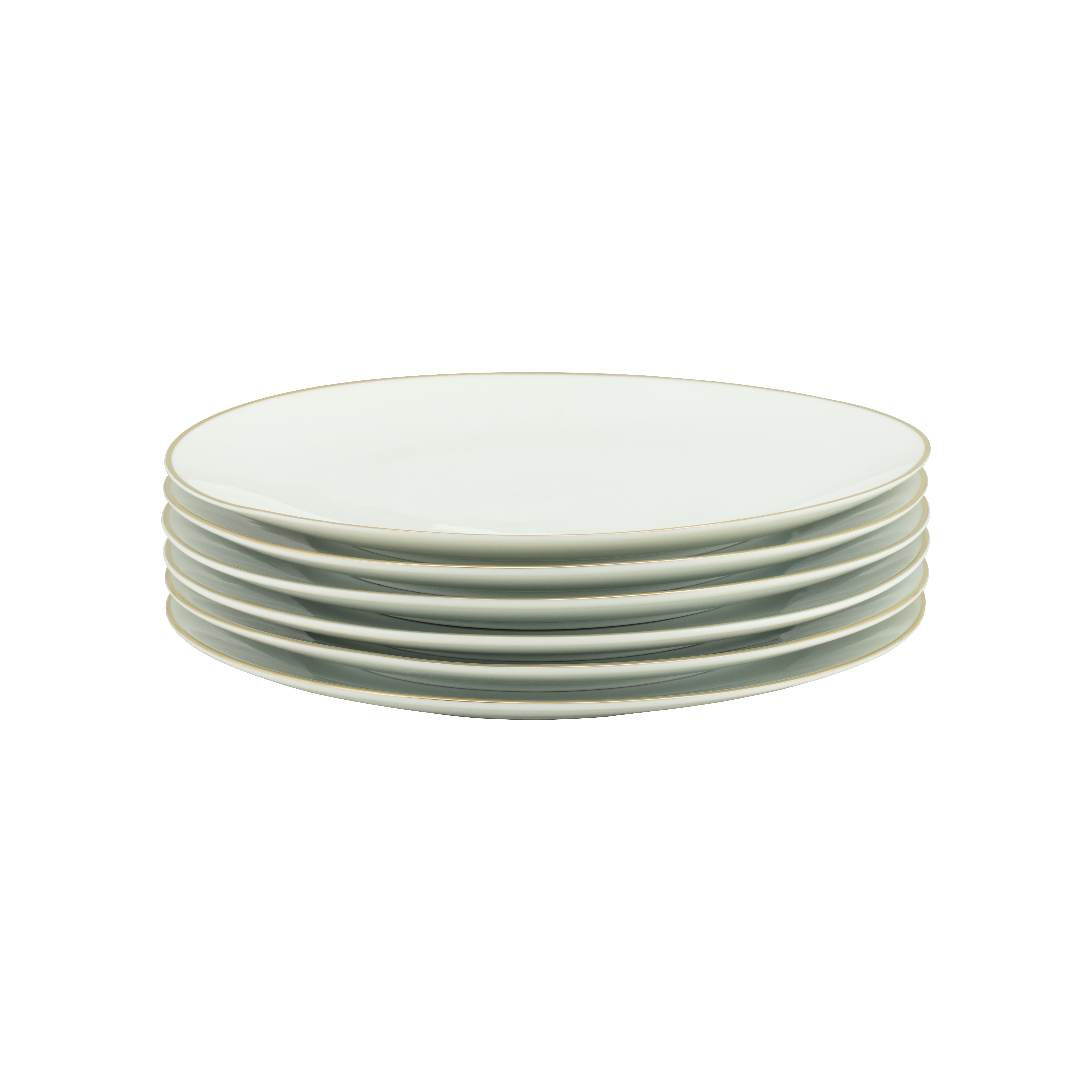 10 Strawberry Street Coupe Gold Line Porcelain Charger Plate Set of 6