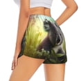thumbnail image 4 of Picia Daisy Koala Pattern Women's 2 in 1 Athletic Running Shorts High Waisted Workout Casual Gym Sweat Shorts with Comfy Liner Zipper Pockets-Large, 4 of 9