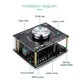 thumbnail image 5 of Cateissary Sonido estéreo HiFi 50Wx2 módulo amplificador de Audio inalámbrico AUX-in 3,5mm compatible con Bluetooth 5,0 placa amplificadora de potencia Electrónica miscelánea, 5 of 6