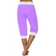 thumbnail image 6 of RongHuan Capri Pants for Women Lightweight Yoga Sweatpants Stretch Waist Cropped Pants Casual Summer Gym Pants with Pocket, 6 of 7