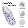 thumbnail image 5 of Lsque Purple Butterfly Pattern Womens Comfort Cotton on Scuff With Memory Foam and Anti-skid Sole Slipper-37/38, 5 of 7