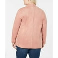 thumbnail image 2 of Style & Co. Womens Faux-Suede Jacket, Pink, Plus Size, 2X, 2 of 5