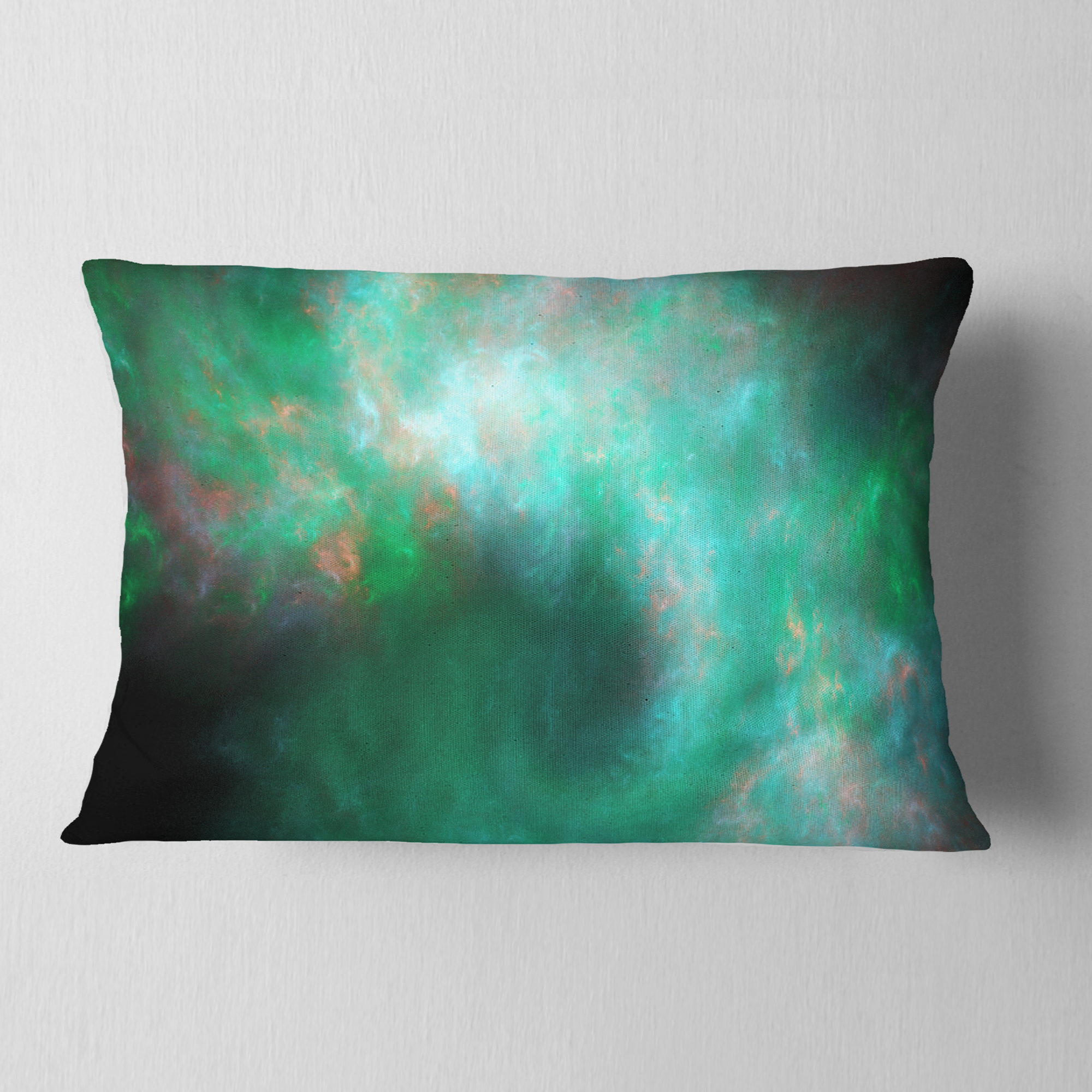 Designart Perfect Clear Blue Starry Sky - Abstract Throw Pillow - 12x20