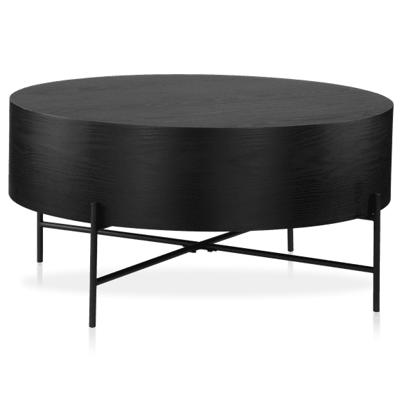 Bouclair Black Veneer and Metal Coffee Table