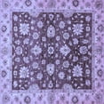 thumbnail image 1 of Ahgly Company Machine Washable Indoor Square Oriental Blue Traditional Area Rugs, 7' Square, 1 of 4