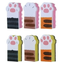 6PCS Kitchen Scrub Sponges Cute Cat Claw Cleaning Sponge Dishwashing Scrubber Non-Scratch Multi-Use Sponges for Dishes Pots Pans Sinks Bathroom