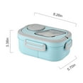 thumbnail image 3 of JingChun Stackable Bento Lunch Box for Adult & Teens - Reinforced Leak-Proof Lunch Container 3-Compartment with Utensils & Sauce Container, BPA-Free, Dishwasher/Microwave Safe, 3 of 8