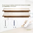 thumbnail image 4 of Repisas flotantes de madera set de 2 estantes decorativos para pared 70x15 cm nogal claro, 4 of 7