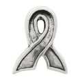 thumbnail image 2 of Awareness Ribbon Charm .925 Sterling Silver Antique Finish Reflection Beads, 2 of 6