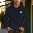 thumbnail image 5 of Men's 100% Cotton Waves Pattern Hoodie 450g Thick Pocket Hood, 5 of 13