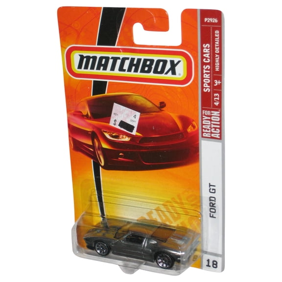 Matchbox Sports Cars 4/13 (2008) Silver Ford GT Car Toy #18