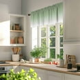 thumbnail image 5 of Sage Green Gradient Kitchen Valances for Windows Abstract Sage White Watercolor Valance Curtains&nbsp; for Kitchen /Living Room/Bedroom/ Bathroom Decor, 42"x12 " ,Rod Pocket 1 Panel,, 5 of 7