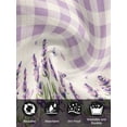 thumbnail image 7 of Purple Lavenders Cloth Napkins Set of 4 Reusable Dinner Napkins, Spring Floral Plaid Farmhouse Rustic Cocktail Napkin Washable Table Napkins for Wedding/Holiday Party/Baby Shower 20"x20", 7 of 7
