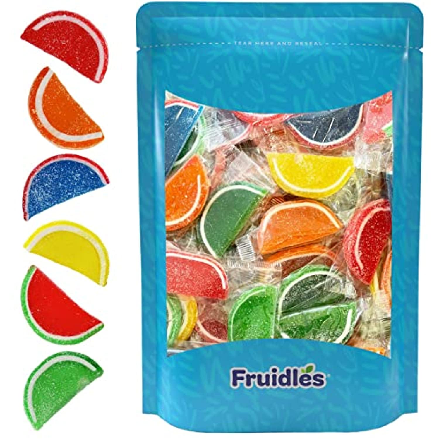 Original Jelly Fruit Slices, Gummi Sweet Confection Candies, Traditional Old Fashioned, Vegan