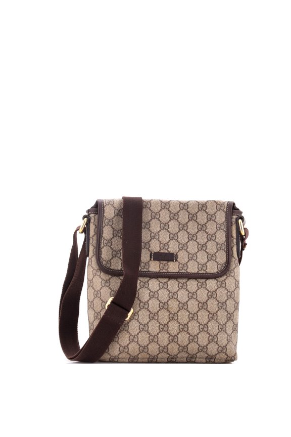 Pre-Owned Flap Messenger GG Coated Canvas Small By Rebag