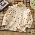thumbnail image 2 of Ketyyh-chn99 Toddler Girl T Shirts Infant/Toddler Girl Long Sleeve Shirt Toddler Girl Long Sleeve Shirts Ruffle Graphic Cotton Casual Crewneck Tunic T-Shirts Size for 5-6 Years,Beige, 2 of 3