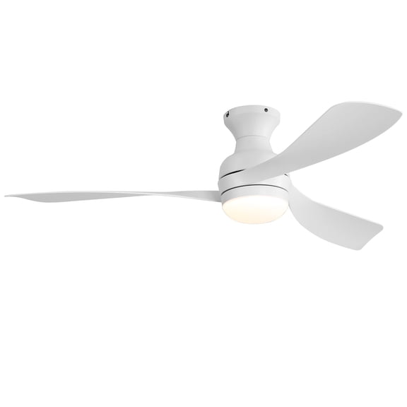 Tower Fan 52-Inch Ceiling Fan With Light And Remote,DC Motor,Dimmable LED Light,3 White ABS Blades,Ideal For Bedroom,Living Room,Kitchen,Box Fan
