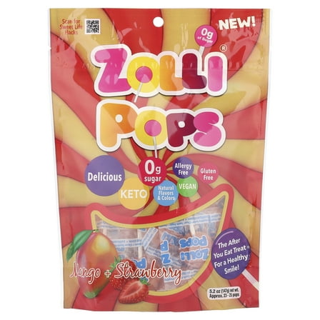 Zollipops Suckers, Mango   Strawberry, 5.2 oz (147 g)