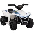thumbnail image 1 of Qaba Kids ATV, 6V Battery Powered Electric Vehicle with Headlights, White, 1 of 9