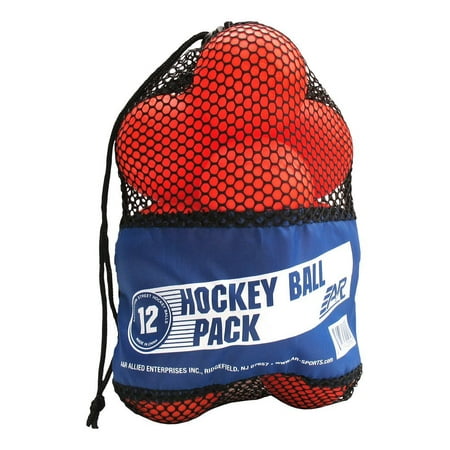 A&R Regulation Street Hockey Balls Orange 12 Pack Mesh Bag 60 Degrees F OBALL12