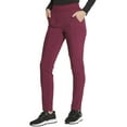 thumbnail image 4 of Dickies EDS Essentials Scrubs Pant For Women Mid Rise Tapered Leg Pull-on DK090P, XS Petite, Wine, 4 of 4