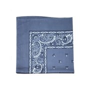 Cowboy Cotton Dozen Bandana Scarf Paisley Solid 12 Pack, Paisley Dark Grey