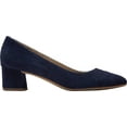 thumbnail image 2 of Women's Cole Haan The Go-To Block Heel Pump Marine Blue Suede 10 B, 2 of 5