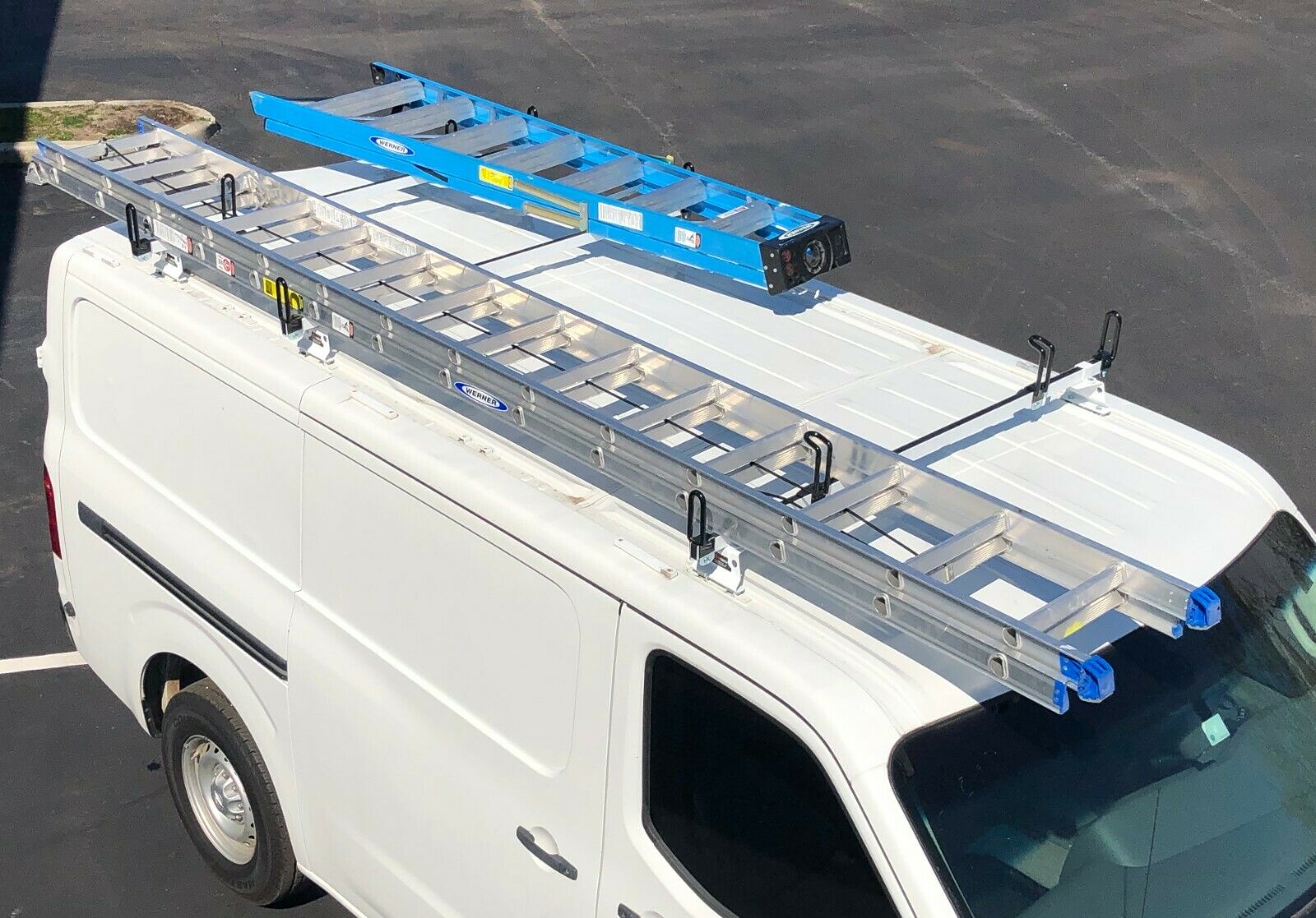 Vantech Heavy Duty 3 Bar Ladder Roof Rack, Fits Nissan NV Standard Cargo Vans All Models